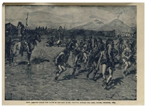 1895 Program for ''Buffalo Bill's Wild West'' Show -- Featuring Buffalo Bill Cody ''sharpshooting at full speed'', Annie Oakley & Cody Rescuing Settlers From Attack
